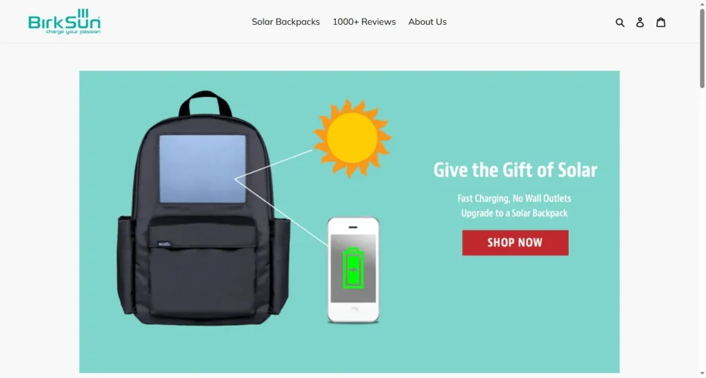 Birksun – Fashion-Forward Solar Charging Backpack for Urban Use