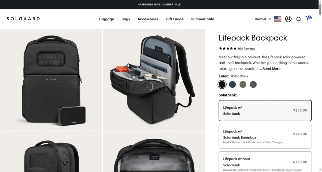 Lifepack by Solgaard – All-In-One Solar Charging Backpack System