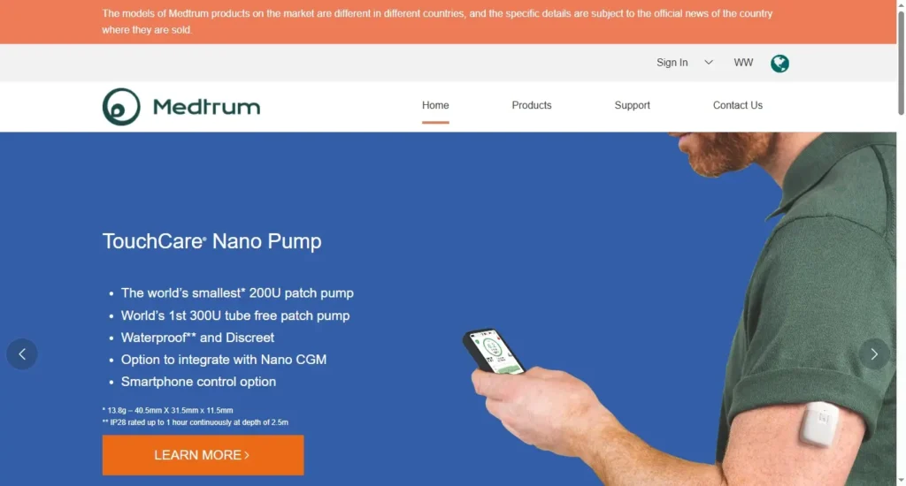 Medtrum Website Image
