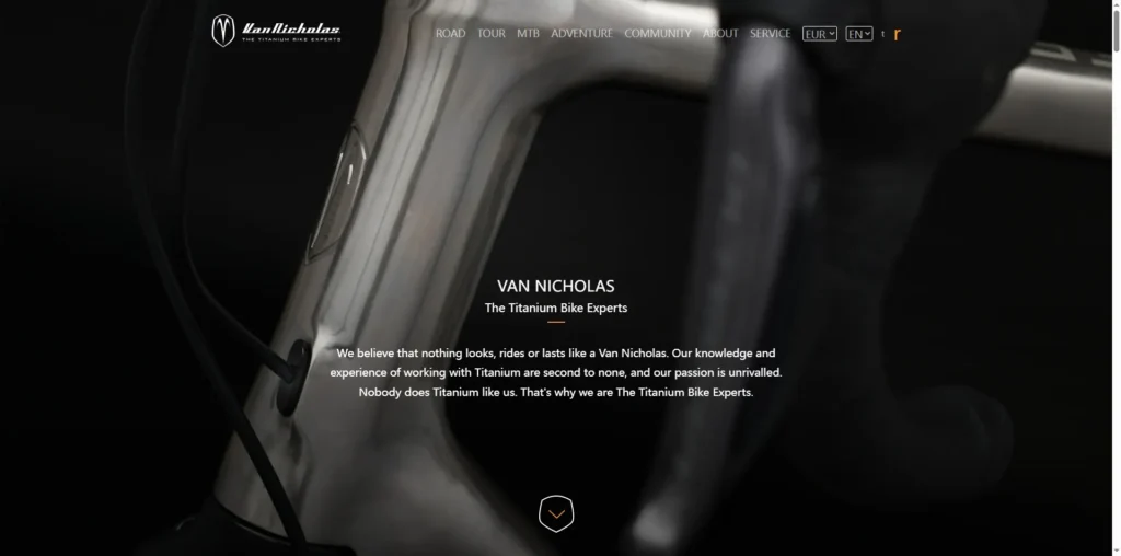 Top 10 Custom Titanium Bike Frame Brands in 2025 | Ultimate Guide to Custom Titanium Bike Frames 6 Van Nicholas