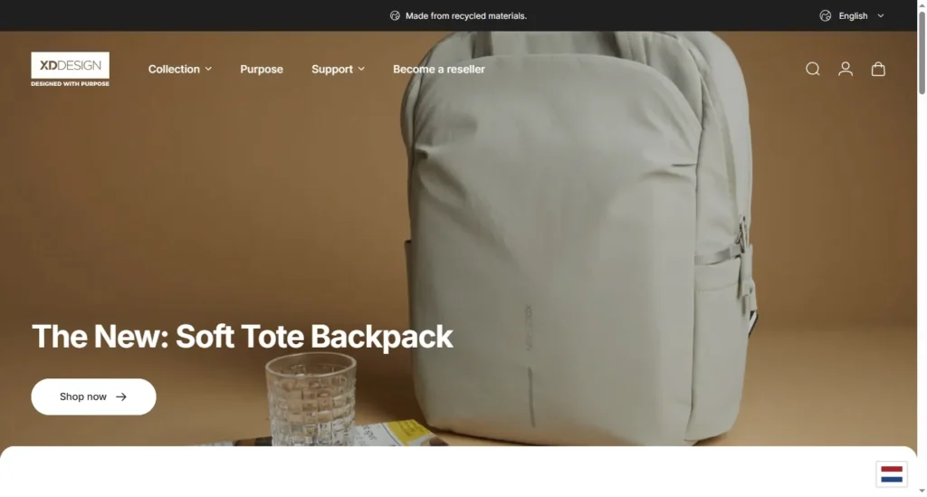 XD Design – Sleek Anti-Theft Solar Charging Backpack